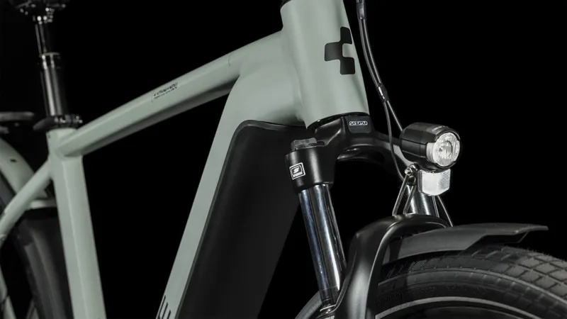 Cube Kathmandu Hybrid One 750 Electric Bike in Swamp Grey-4